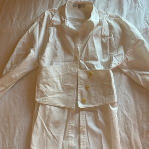 TIBI CORSET BUTTON DOWN TOP